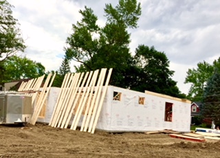 1st Ray St house under construction (1)
